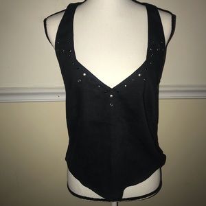 Sexy Harley Davidson Black Halter Crop Top Medium